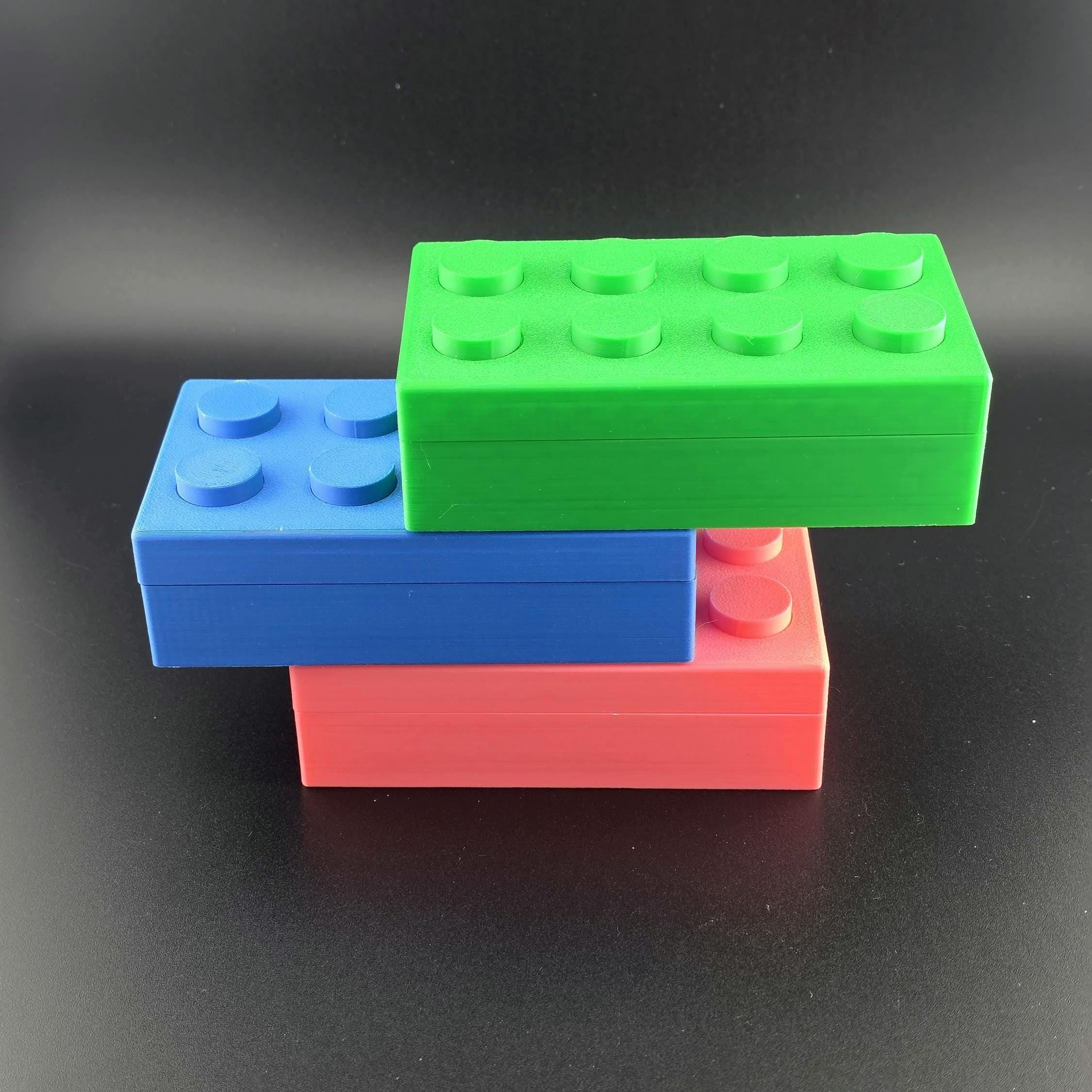 Dice Box for D&D & TTRPG – Lego-Inspired Stacking Brick Design | Holds 7-Piece Polyhedral Set